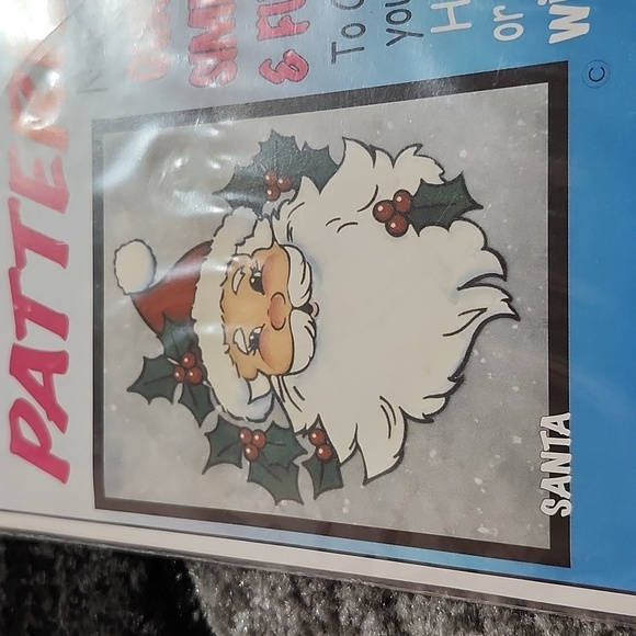 VINTAGE 1998 SANTA WINDOW PAINTING PATTERN HOME BUSINESS DISPLAY 22"X28" - Picture 3 of 11